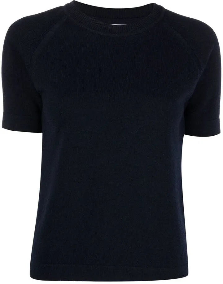Short-Sleeve Cashmere Knit Top