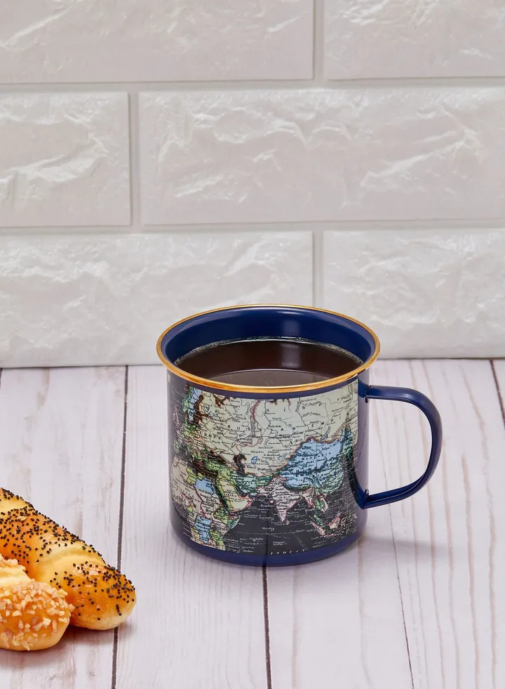 Maps Enamel Mug