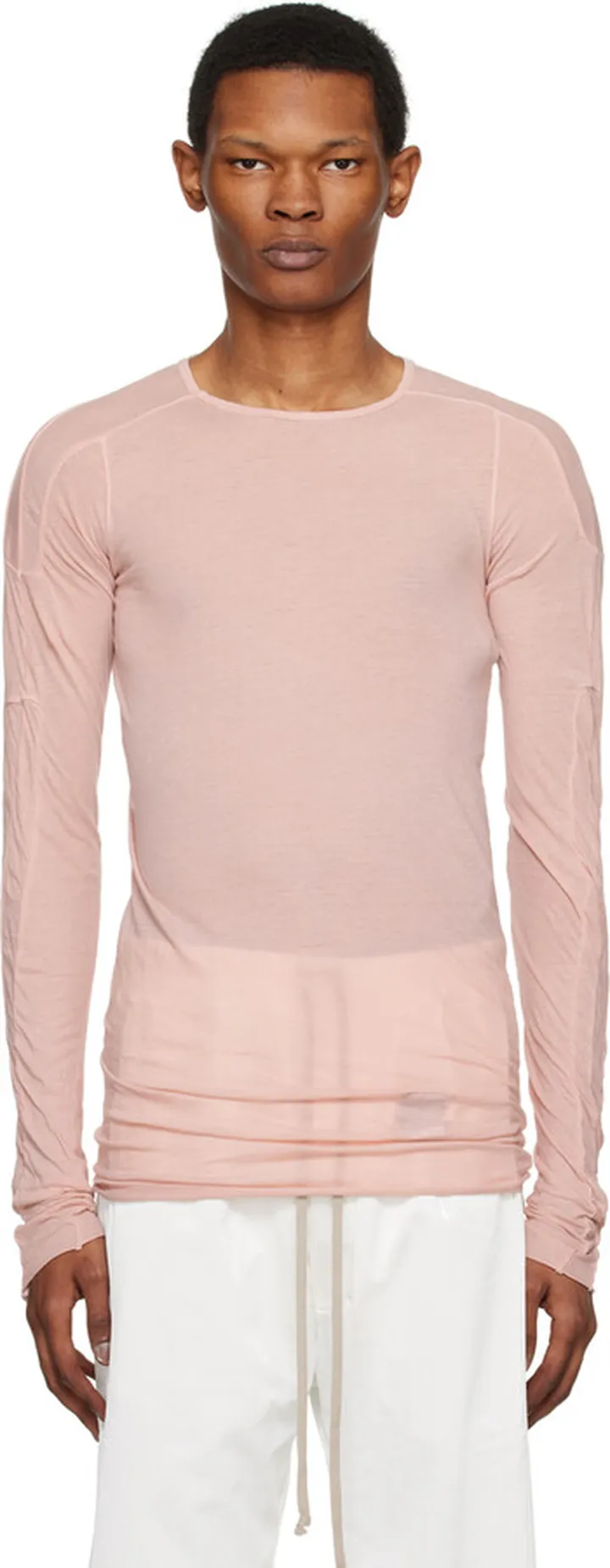 Rick Owens DRKSHDW Pink Scarification Long Sleeve T-Shirt