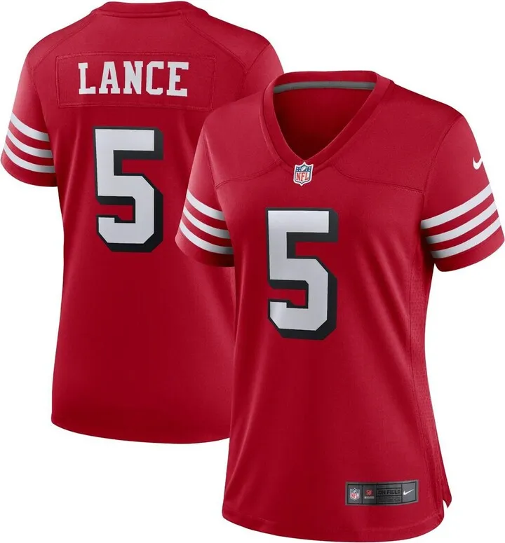 Women's Nike Trey Lance Scarlet San Francisco 49ers Alternate Game Jersey