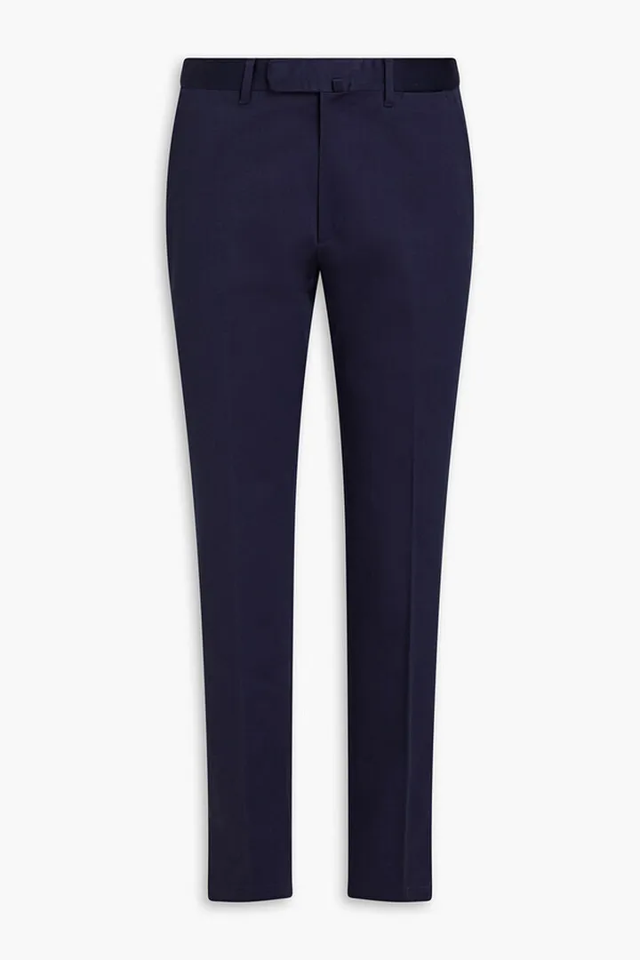 Slim-fit cotton-gabardine pants