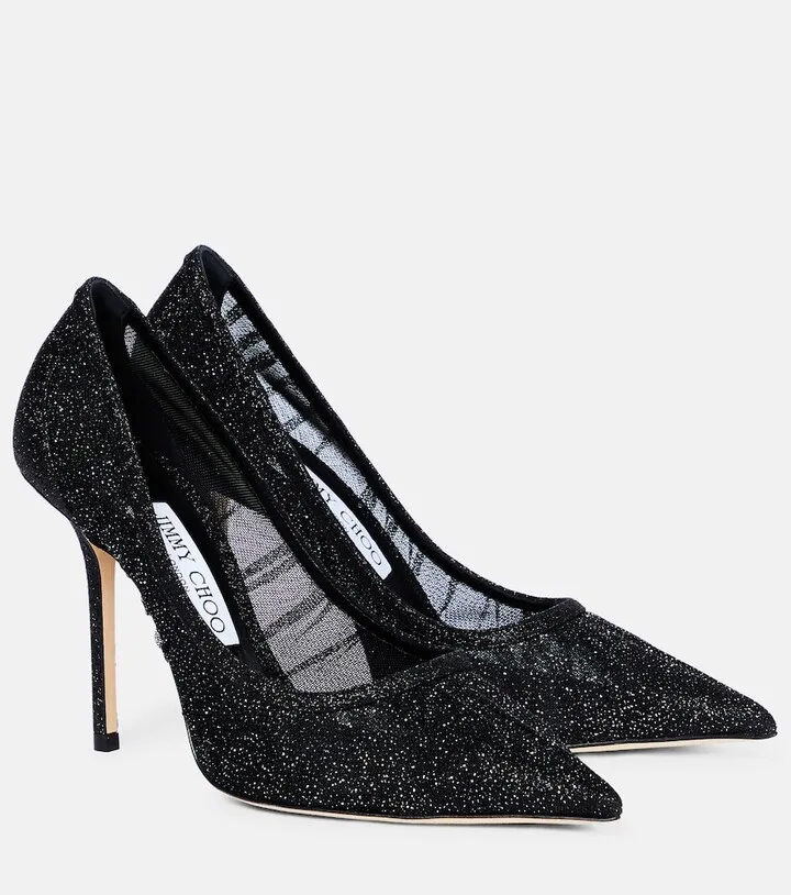 Love 100 glitter pumps