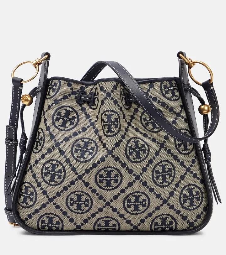 Bell jacquard shoulder bag