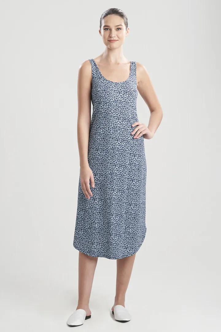 Leo-Printed Cotton Jersey Gown