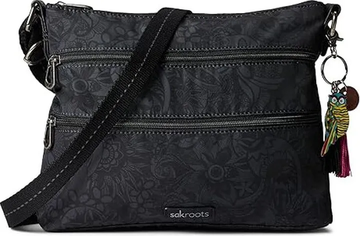 Sakroots Artist Circle Basic Crossbody (Black Spirit Desert 1) Cross Body Handbags