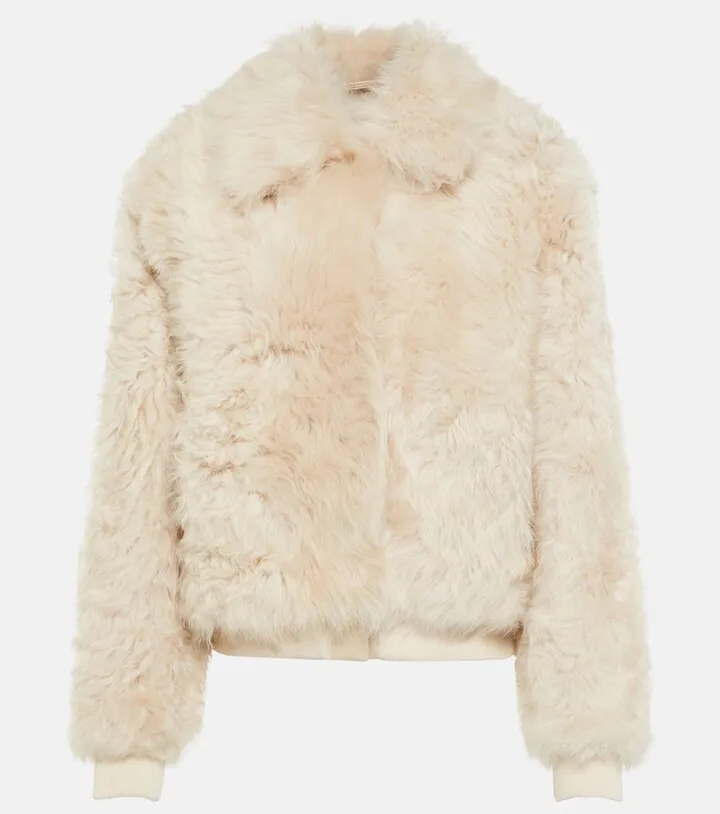 Tessa shearling bomber jacket