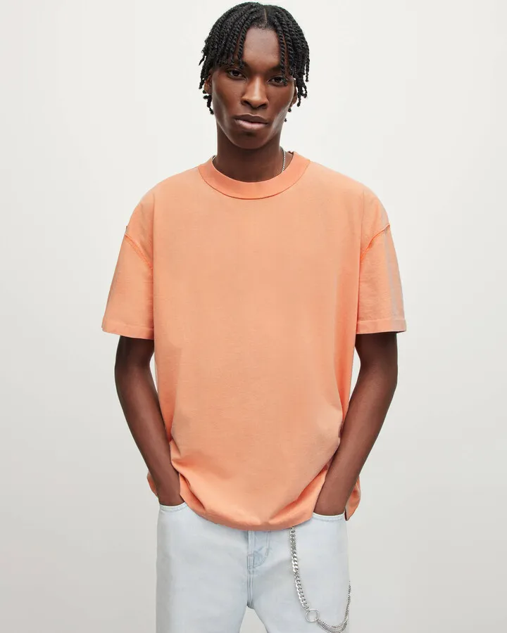 Isac Oversized Crew T-Shirt - Sicilia Orange
