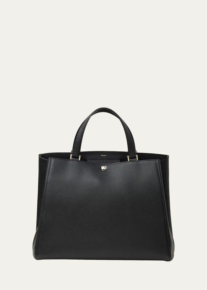 Brera Large Leather Top-Handle Tote Bag
