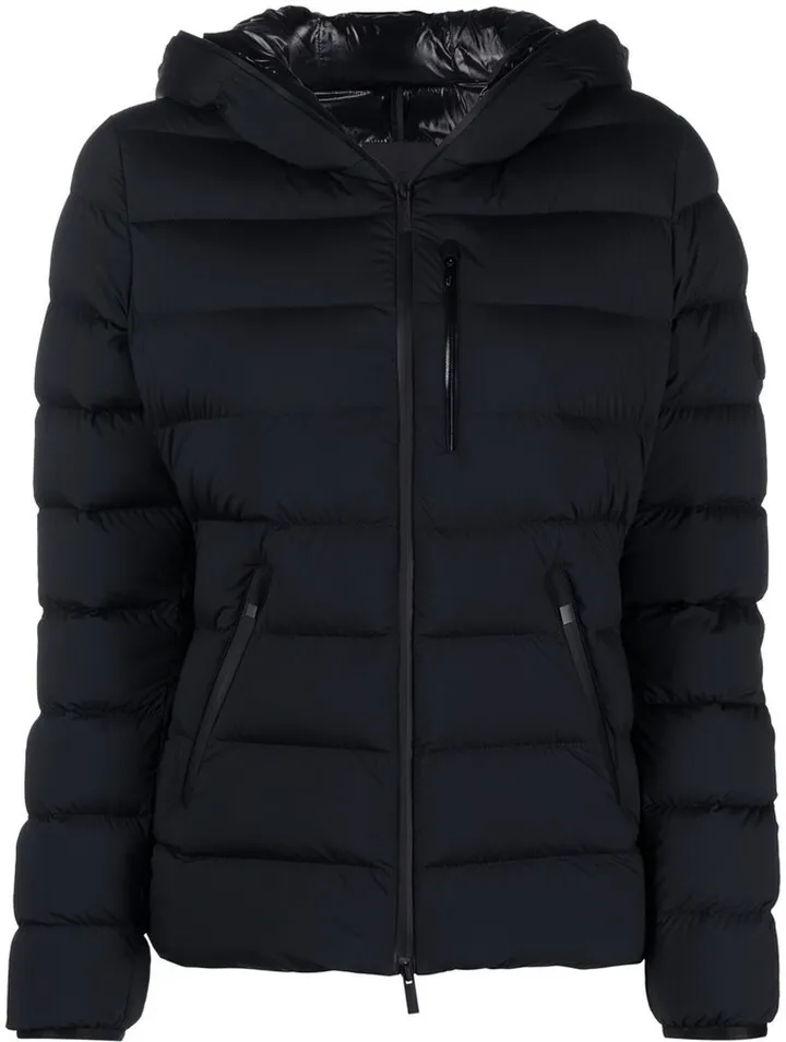 Herbe padded hooded short jacket