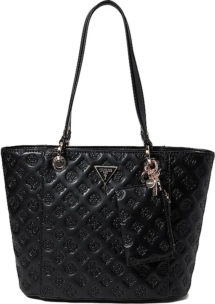 GUESS Noelle Small Elite Tote (Black 2) Tote Handbags