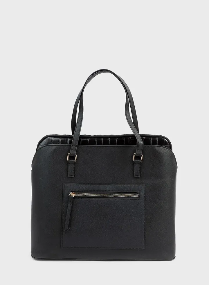 Front Pocket Zip Lock Totes