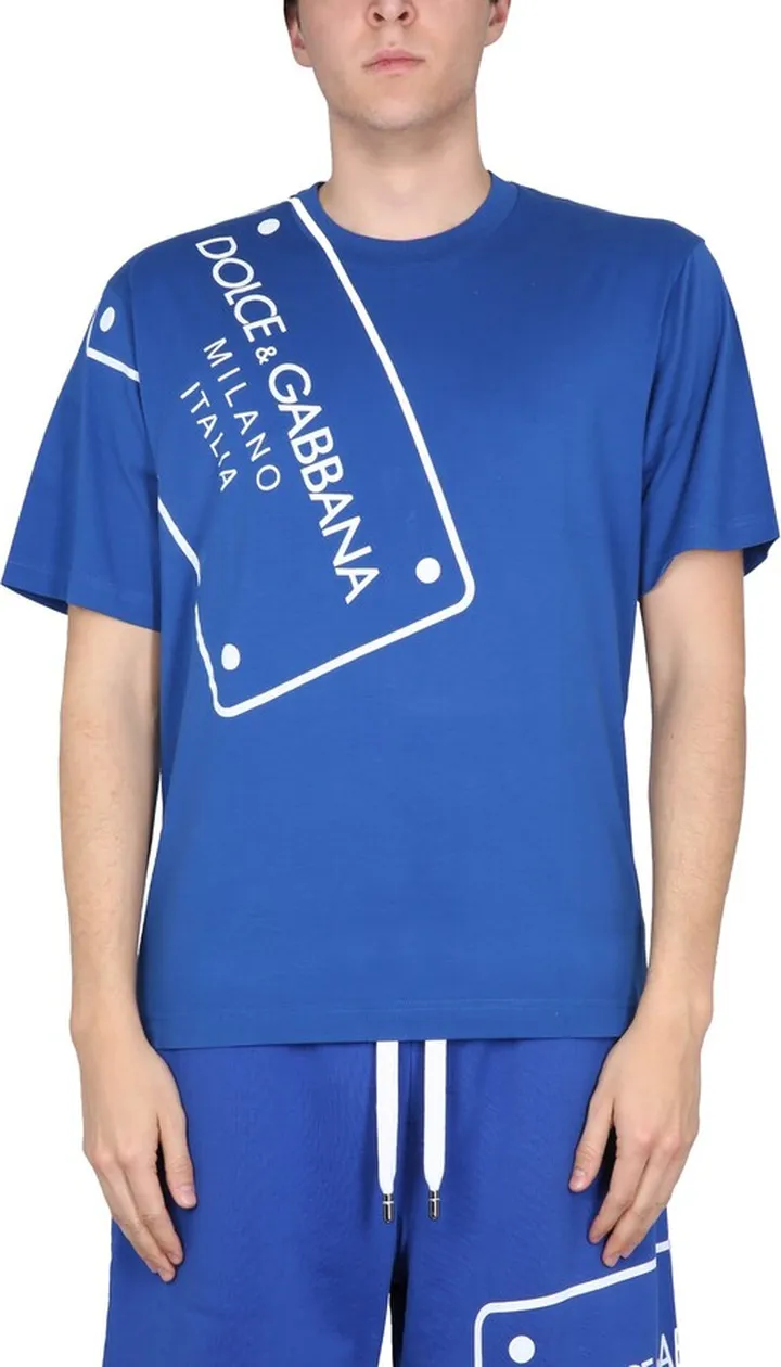 T-shirt With Printed Plaque