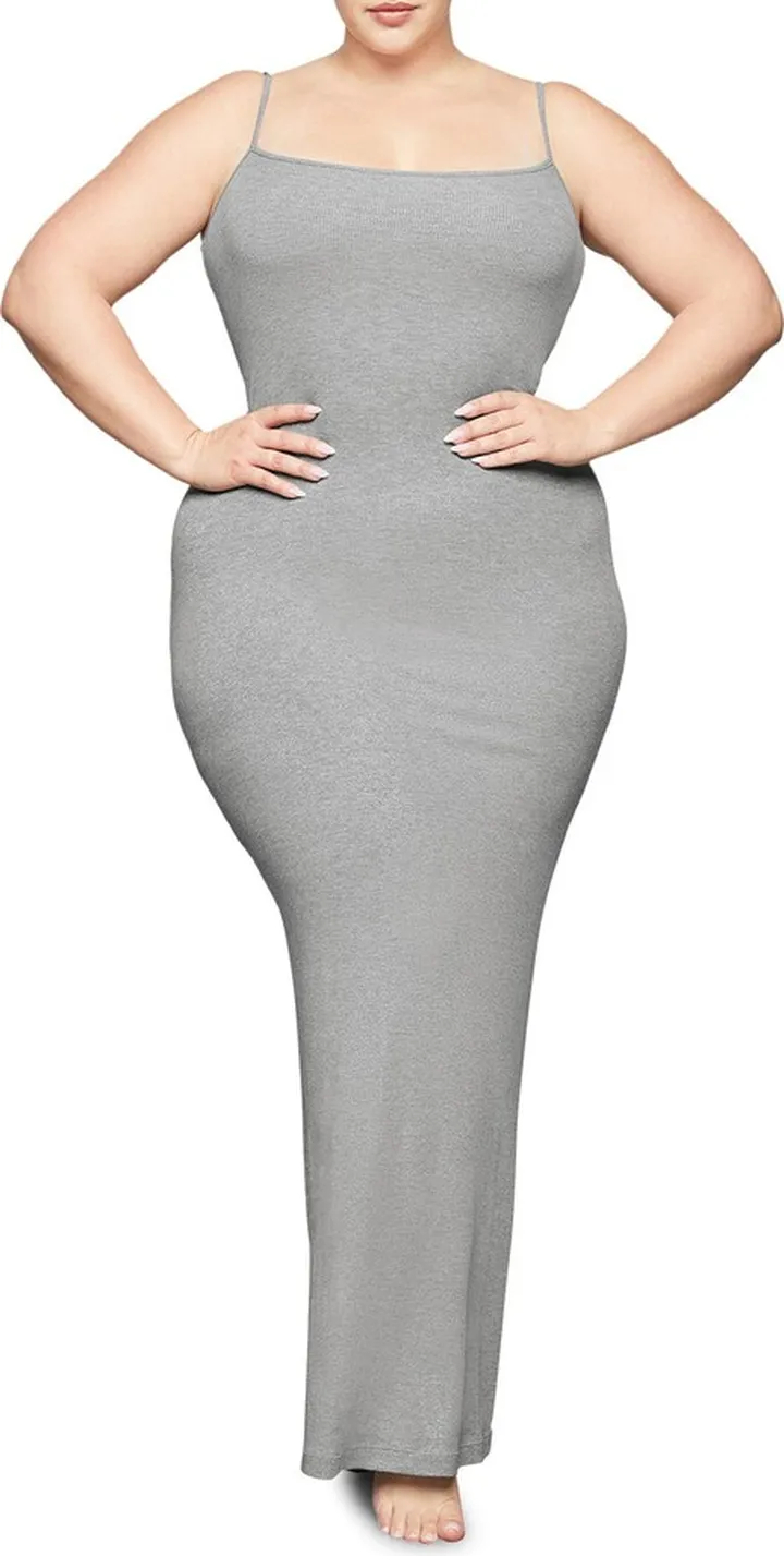 Ribbed Long Slipdress