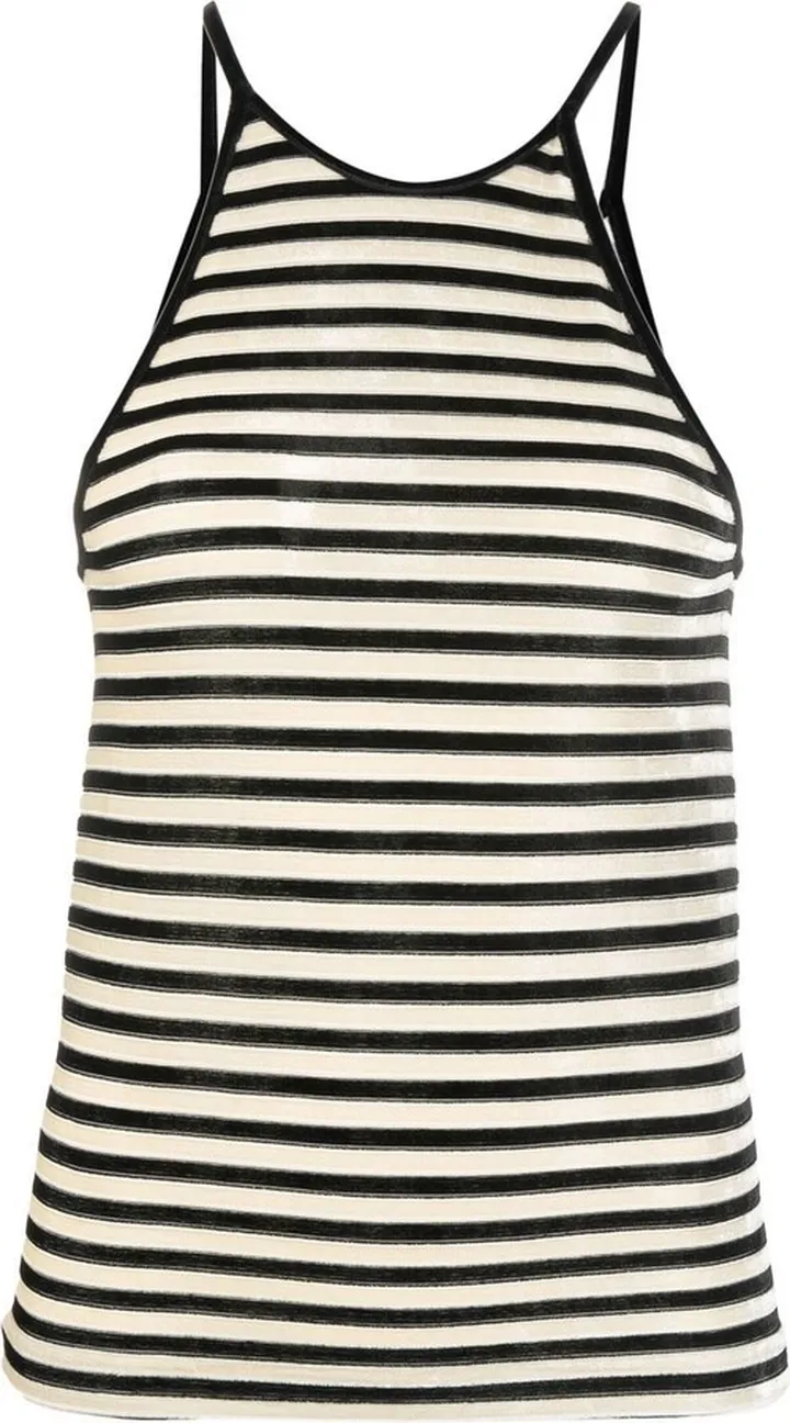 Halterneck Striped Top