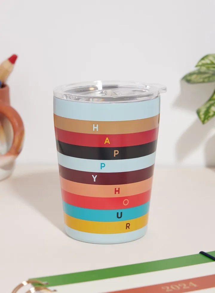 Stainless Steel Small Tumbler, Happy Hour