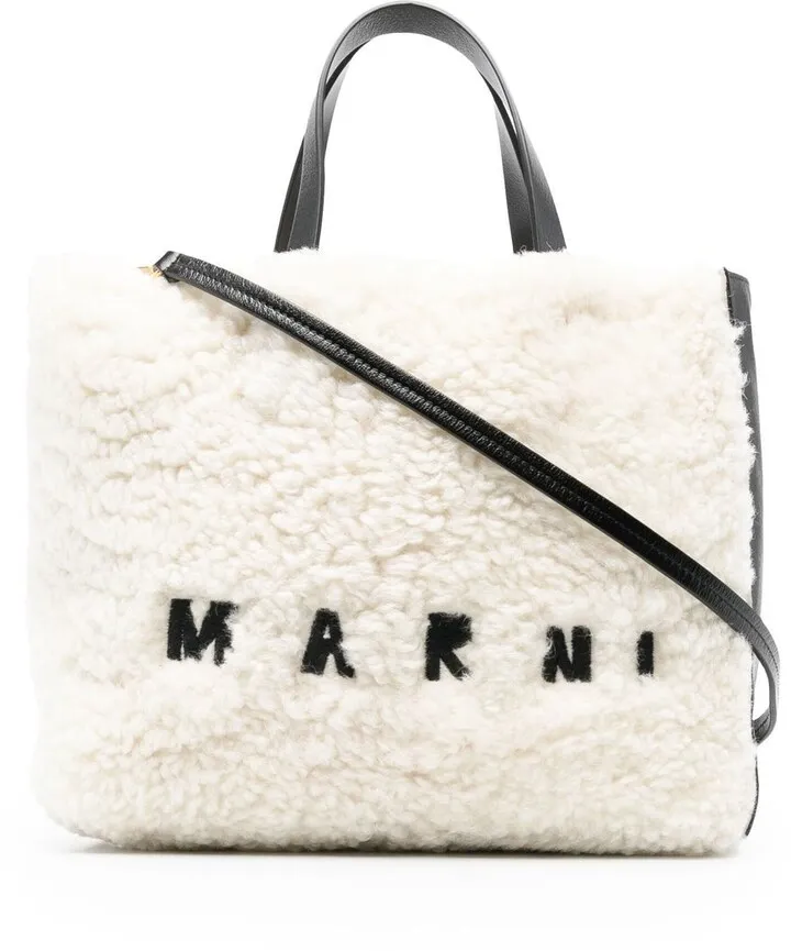 Museo shearling tote bag