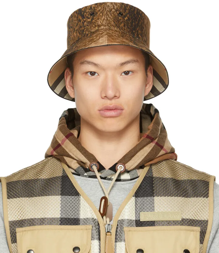 Burberry Fur Print Bucket Hat