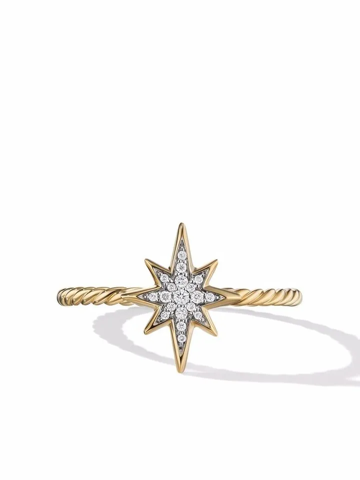 18kt yellow gold North Star diamond ring