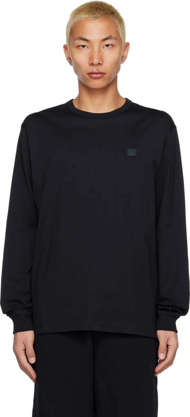 Acne Studios Black Patch Long Sleeve T-Shirt