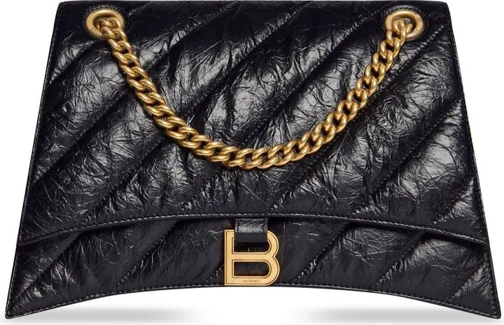 Crush quilted shoulder bag