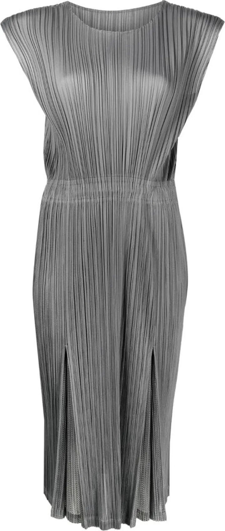 Flick plissé-effect sleeveless dress