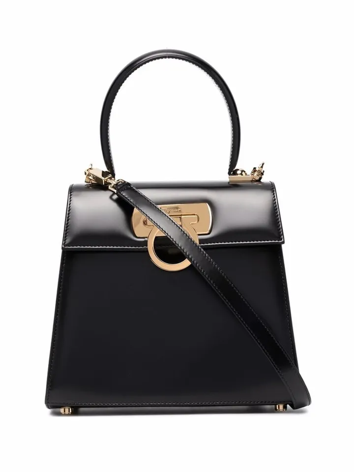 Gancini leather tote bag