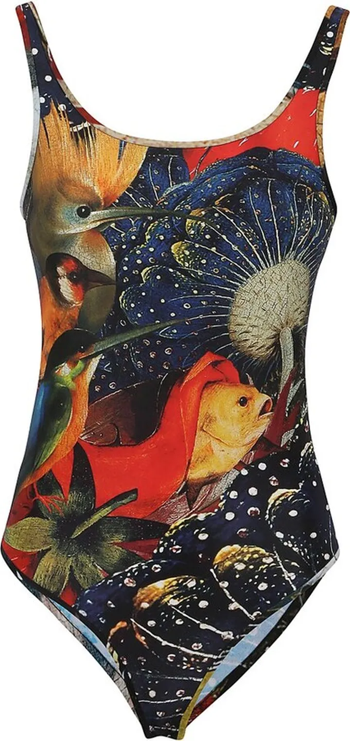 Alexander McQueen Graphic-Printed Stretched Bodysuit