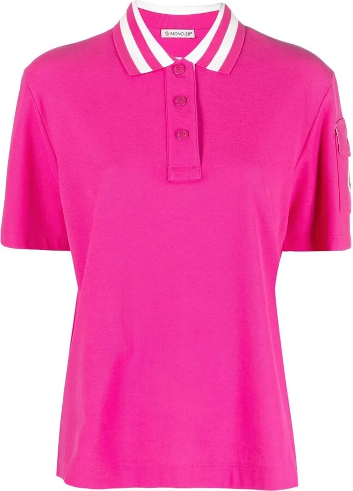 MONCLER- Logo Cotton Polo Shirt