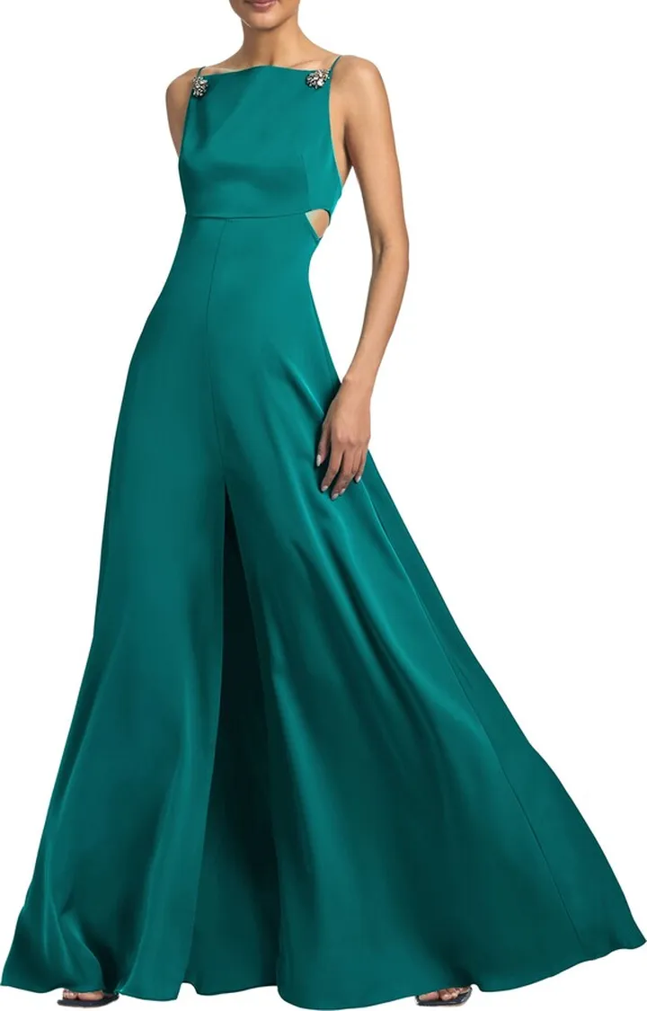 Torence Satin Crepe A-Line Gown