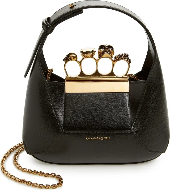 Mini Jeweled Leather Hobo