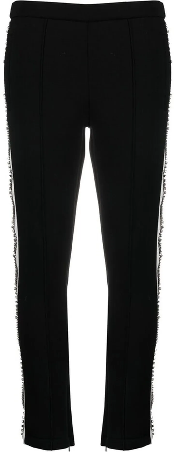 Crystal-Embellished Cropped Track Trousers