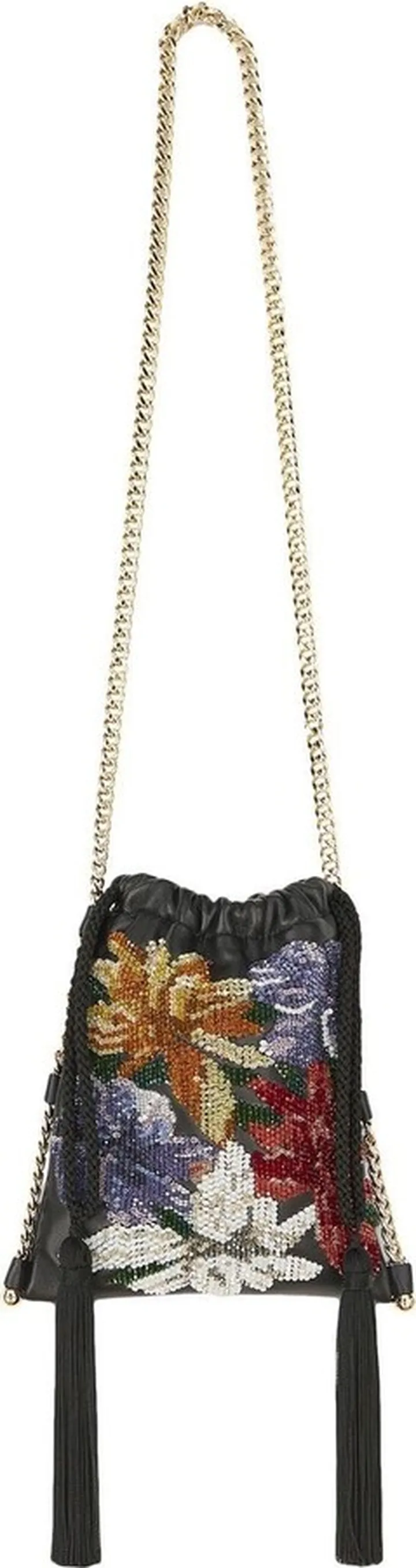 Sequin-Embellished Crossbody Bag