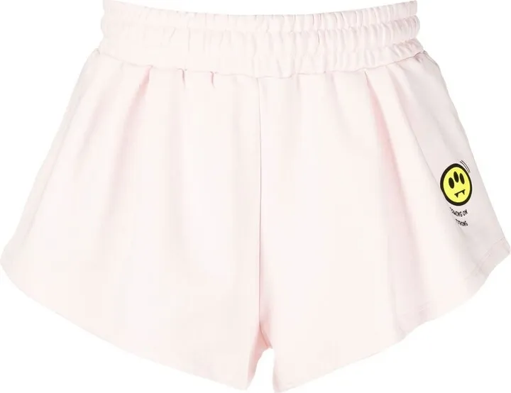 Slogan-Print Track Shorts