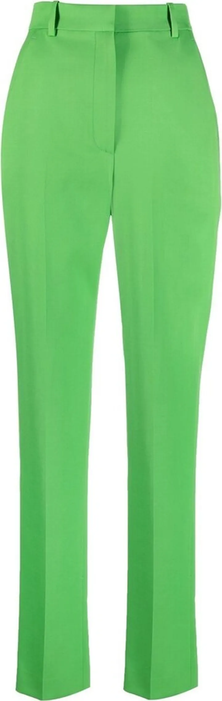 High-Waisted Slim-Cut Trousers