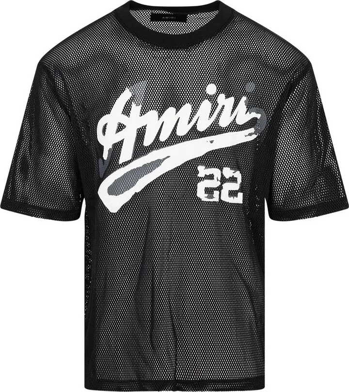 Amiri 22 Logo Printed Mesh T-Shirt