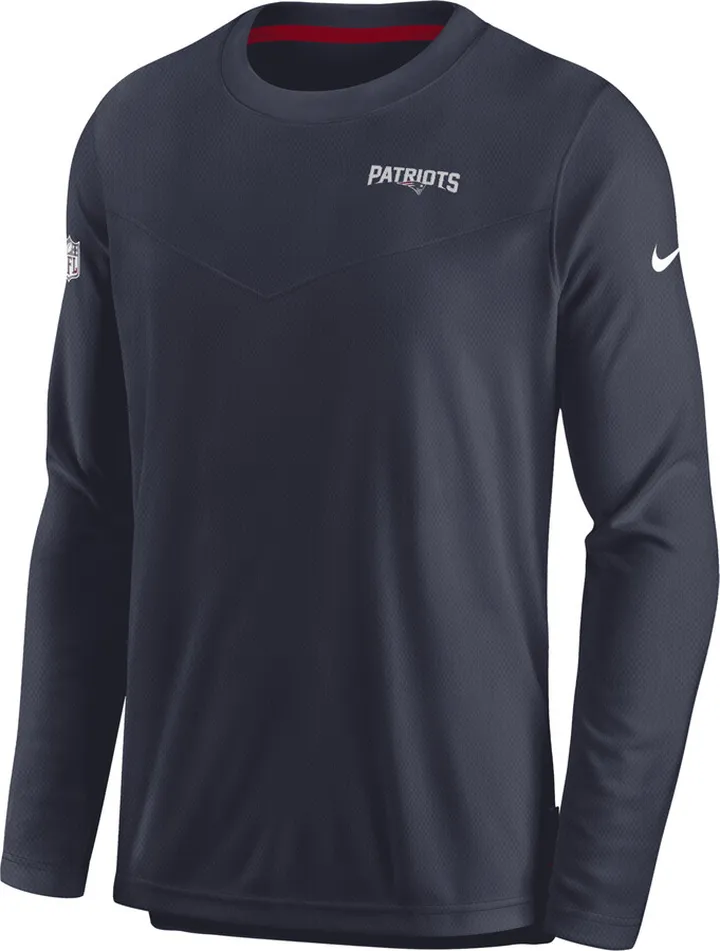 Nike Men's Dri-FIT Lockup (NFL New England Patriots) Long-Sleeve Top in Blue