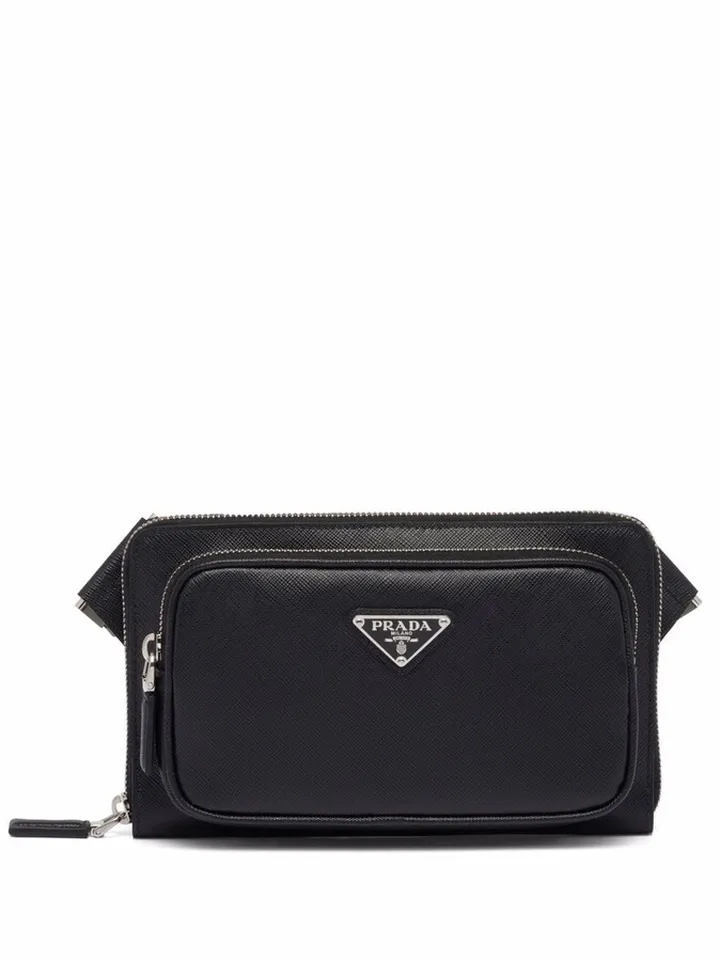 Logo Plaque Zipped Crossbody Bag
