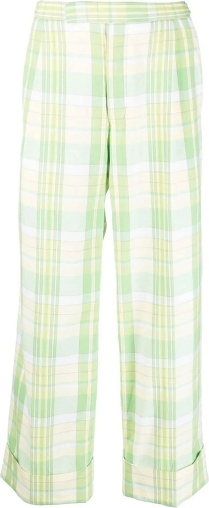 Checked Cropped Trousers