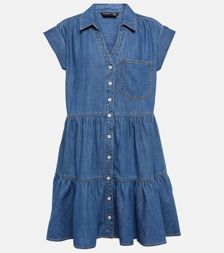Trisha cotton chambray shirt dress