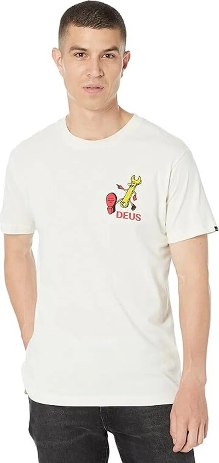 Deus Ex Machina City Wide Tee (Vintage White) Men's Clothing