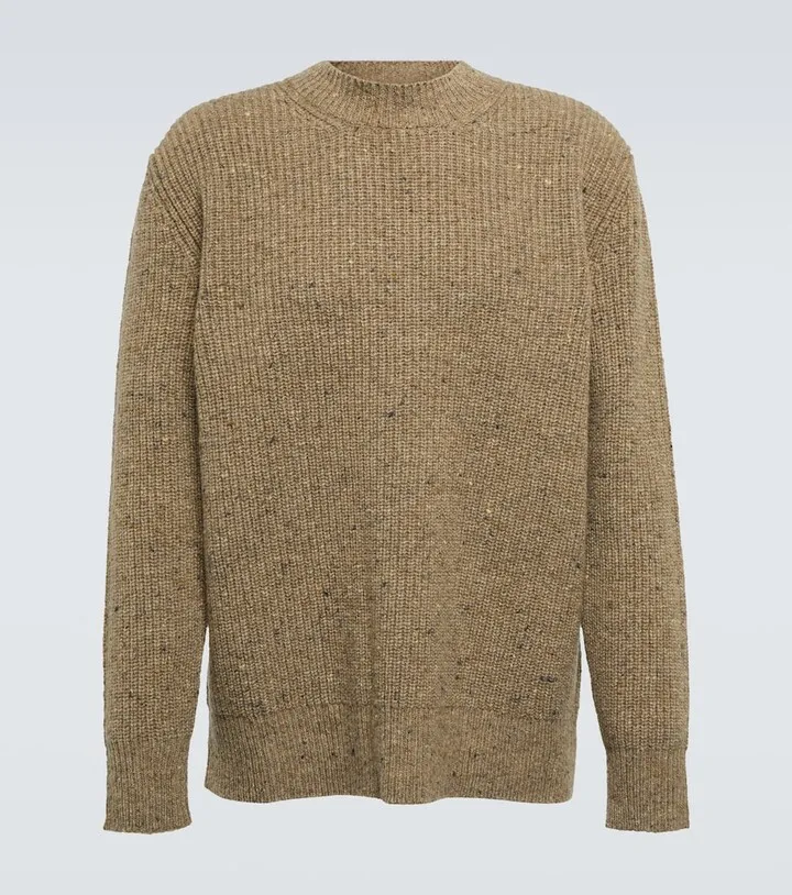 Wool and cashmere-blend knit top