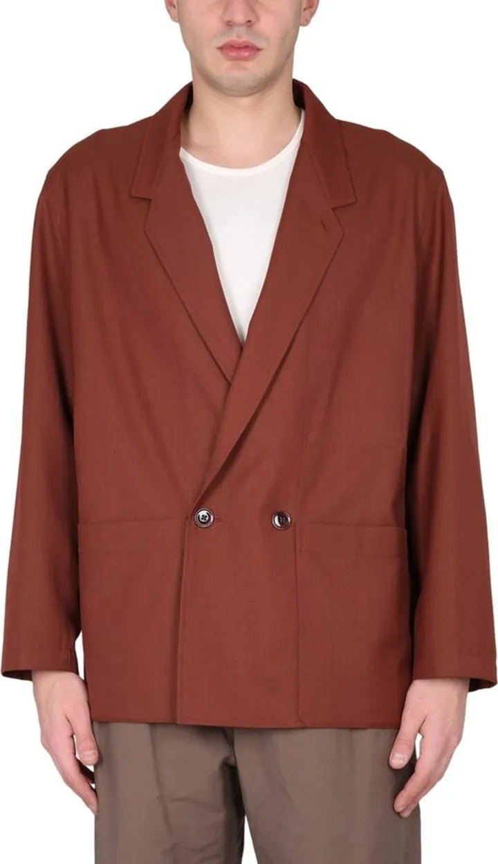 Lemaire Double-Breasted V-Neck Jacket