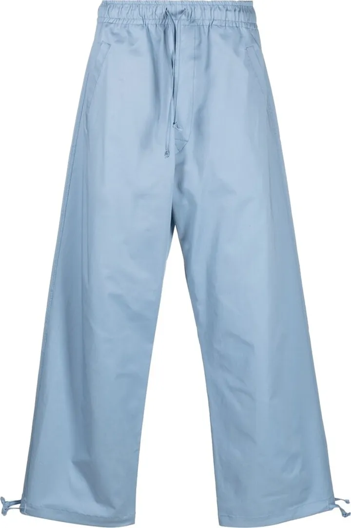 Wide-Leg Cotton Trousers