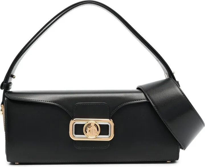 Pencil leather shoulder bag