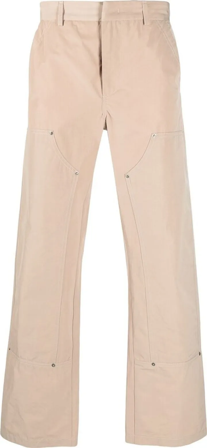Rivet-Detail Wide Leg Trousers