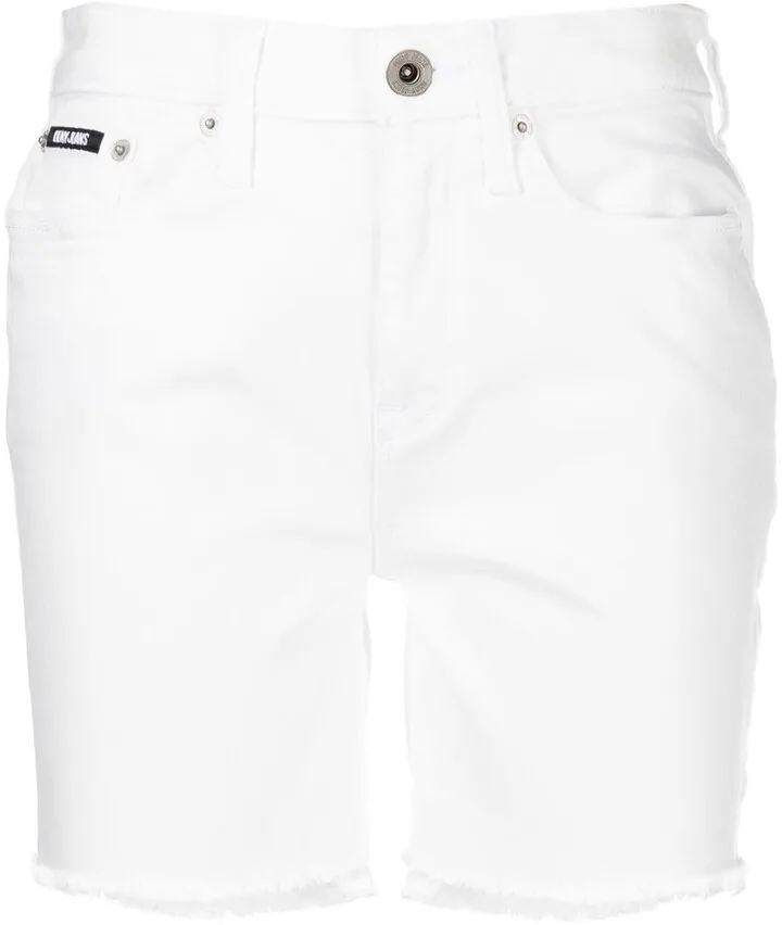 High-Rise Raw-Cut Shorts