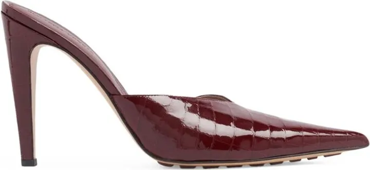 Bottega Veneta Leather Punta Mules 100