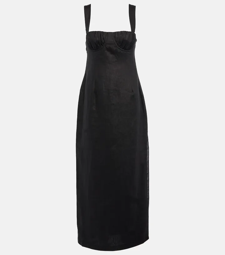 Linen maxi dress
