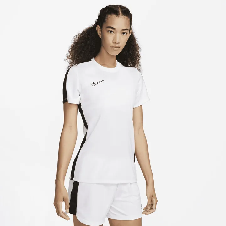 Nike Women's Dri-FIT Academy Short-Sleeve Soccer Top in White