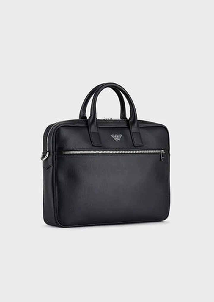 Briefcase with eagle plaque